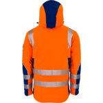 Winter Softshelljacke Brisi HiVis Orange-Dunkelblau